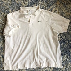Lacoste Men’s white polo.